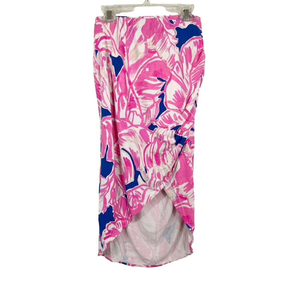 Lilly‎ Pulitzer Palmer Skirt Beach Bliss High Low Midi Pull On - Size XXS